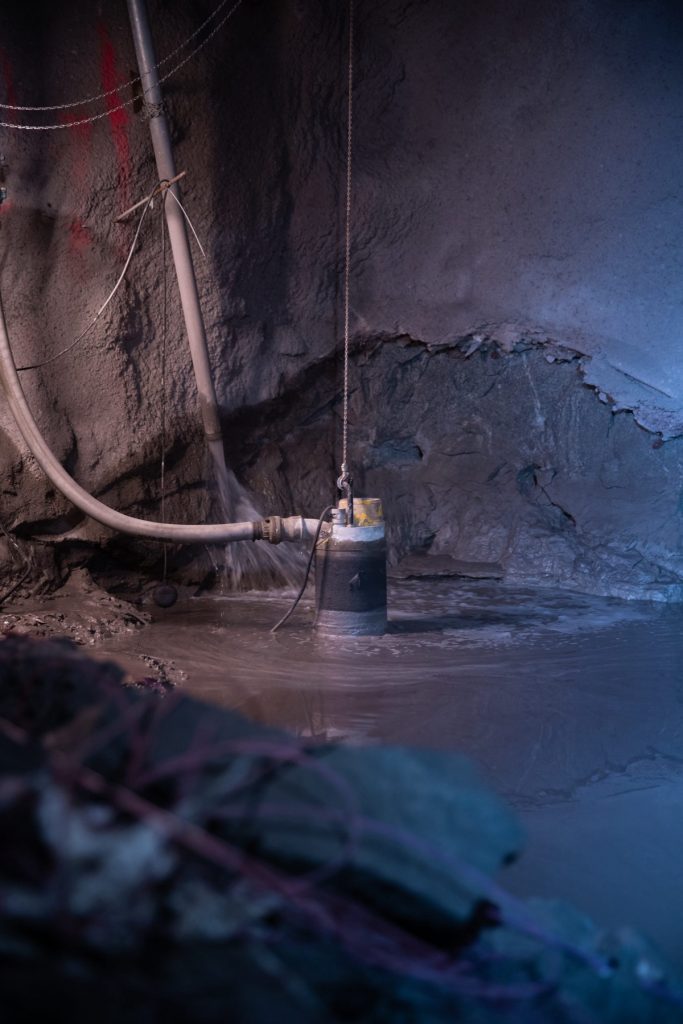 Pompa submersible WEDA di area pertambangan